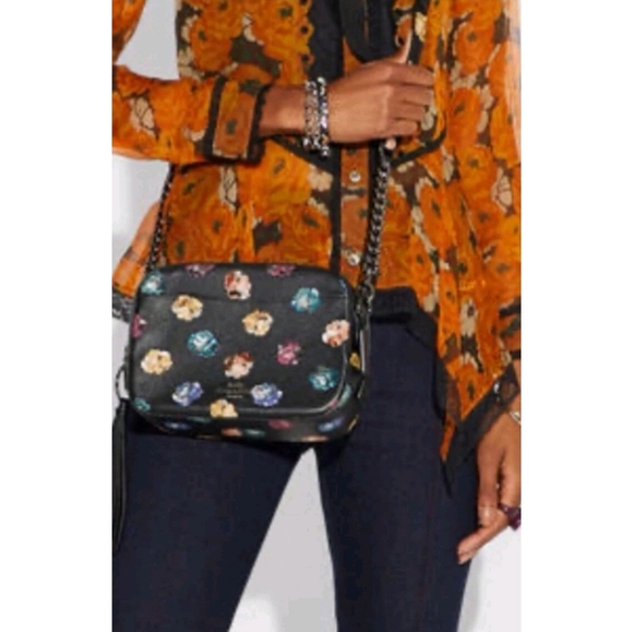 Coach Rainbow Signature Rose With Sequins Crossbody 31647, Wallet 31927 & Id Cas - Picture 1 of 8